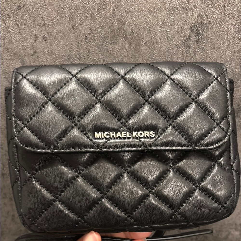 Michael Kors Black Quilted Crossbody Bag